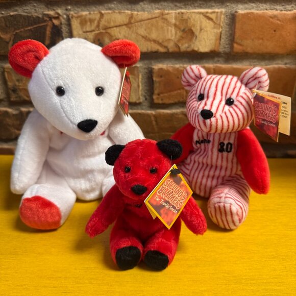 Vintage Set of 3 Salvino's Bammers Ken Griffey Jr The Family Series Beanies NWT - Picture 2 of 3